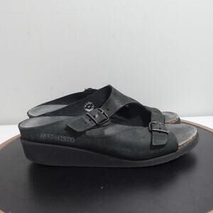 Mephisto Shoes Womens Size 40 US 9 Slide Sandals‎ Wedge Buckle Comfort Peep Toe